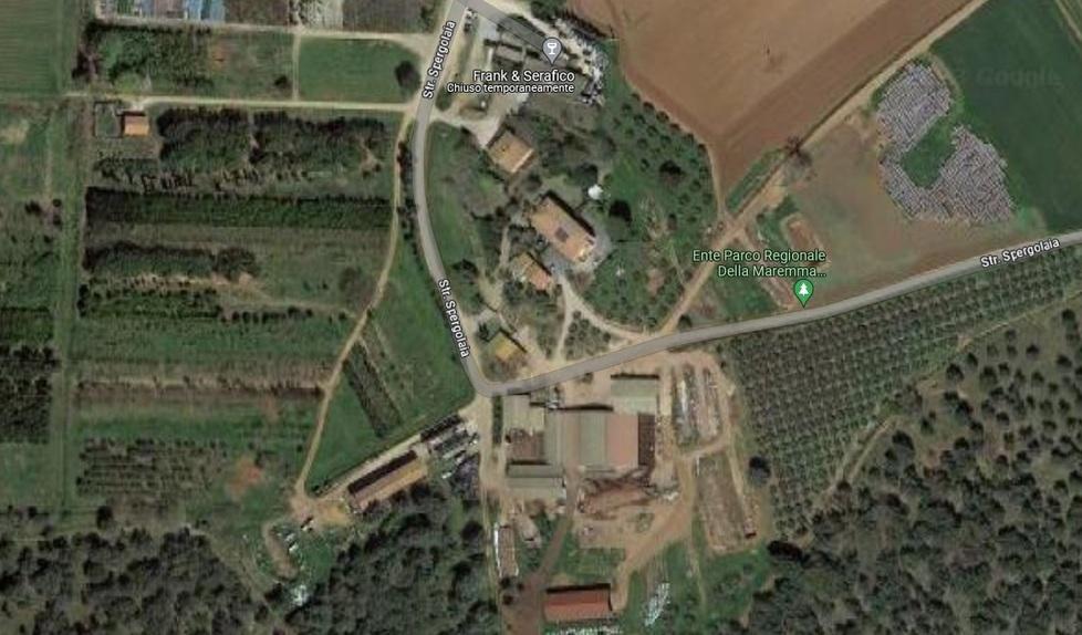 L’area con fabbricati e terreni confiscati