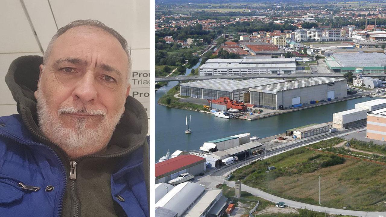 Salvatore Pisano e una veduta dell’area dei Navicelli (foto Fabio Muzzi)