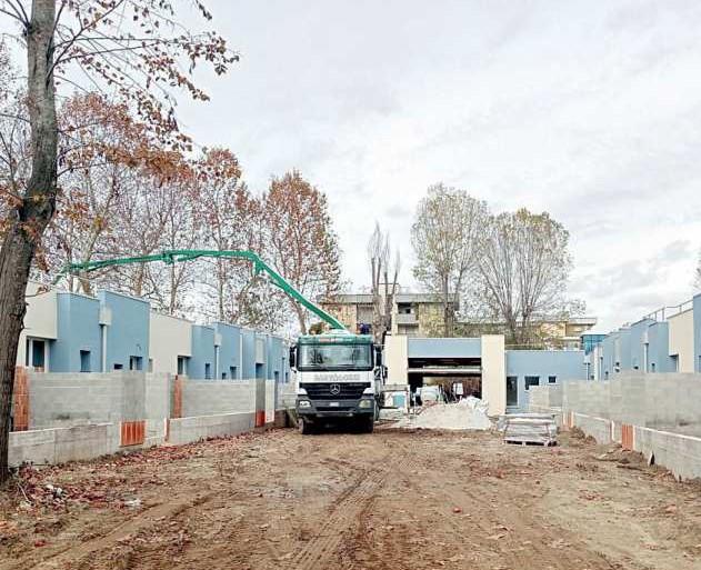 L’insieme degli appartamenti, posizionati a ferro di cavallo