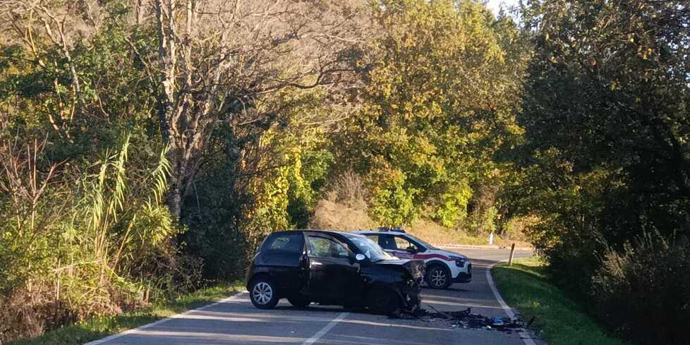 Il luogo dell’incidente lungo la strada provinciale 12 Val di Pesa