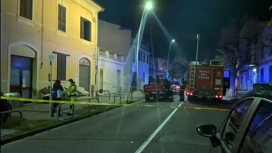 Pontedera, la zona dove è avvenuta l'esplosione (foto Franco Silvi)