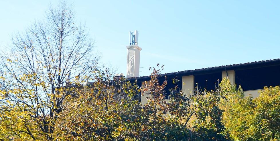 Il ripetitore installato sull’edificio dell’ex monastero di San Silvestro
