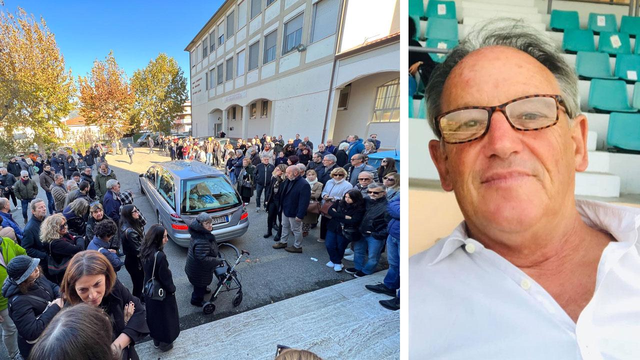 Un momento del funerale e Sergio