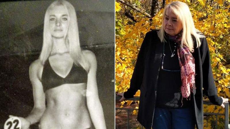 Gloria Grams in una foto del 1973 ed oggi a Seggiano