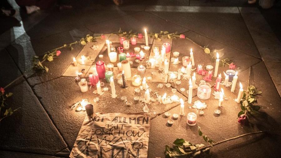 Un'immagine della fiaccolata per Giulia Cecchettin