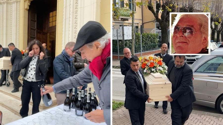 
	Il funerale di Ramon e nel riquadro il 78enne morto noto per essere il re della movida

