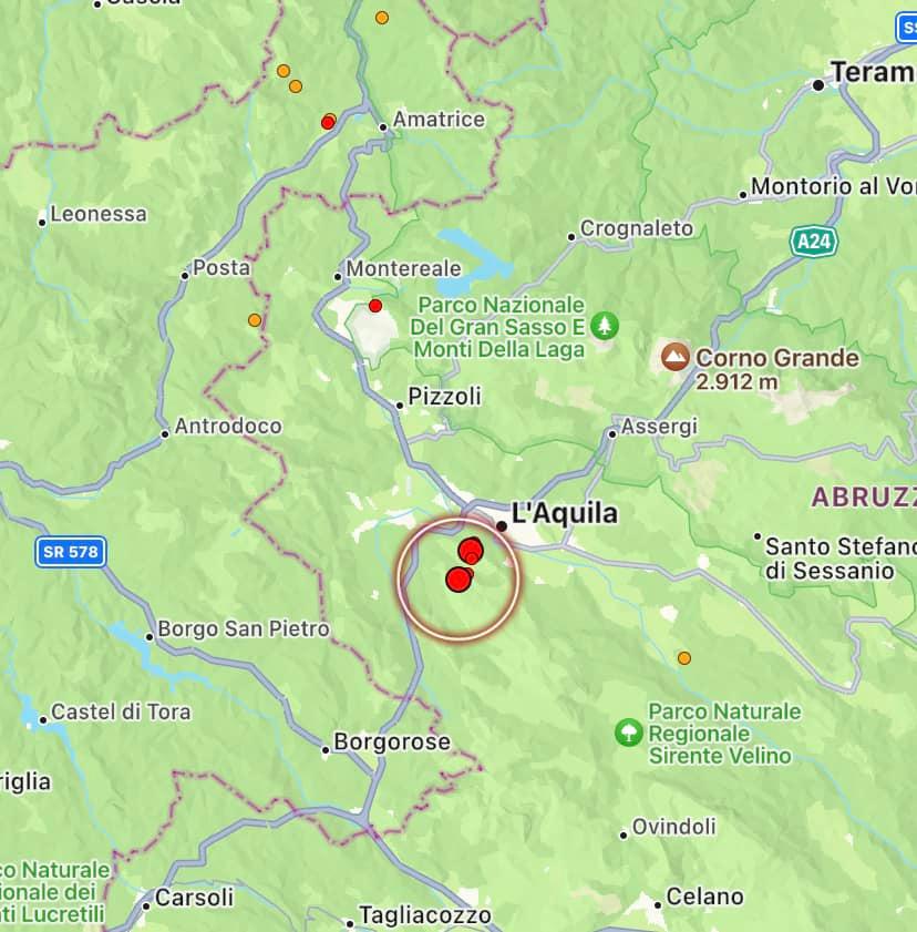 
	L'epicentro del terremoto

