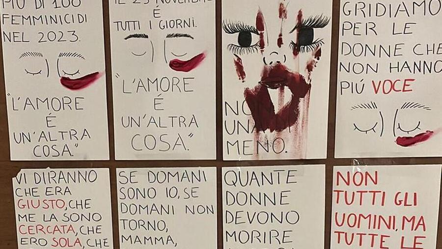 Un pannello realizzato da alcuni studenti dell’Iti