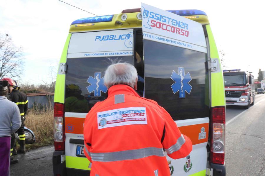 Castelnovo Sotto, ciclista soccorso a Case Melli