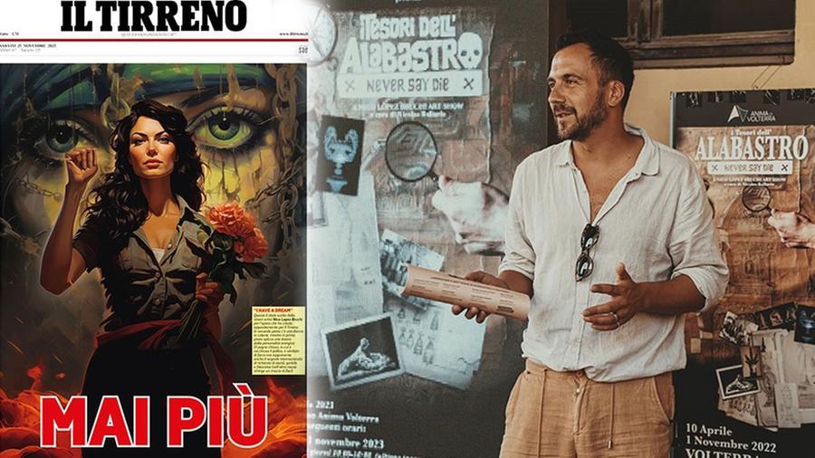 
	La prima pagina del Tirreno e Nico Lopez Bruchi

