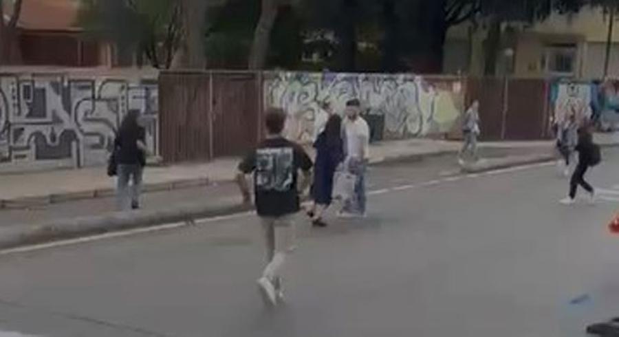 
	Il fermo immagine di un video in cui si vedono le borseggiatrici

