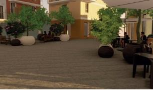 
	Una simulazione dei nuovi arredi in piazz Risorgimento&nbsp;

