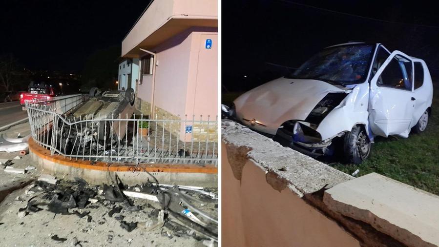 Le due auto coinvolte nell'incidente