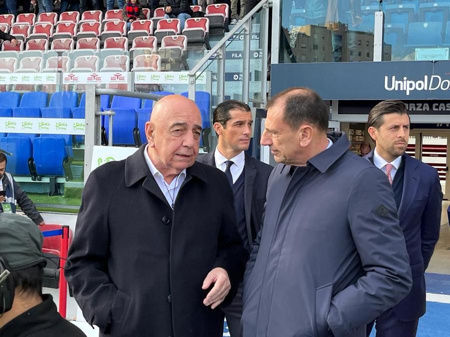 
	Adriano Galliani e Nereo Bonato all'Unipol Arena prina della partita Cagliari-Monza <em>(foto Mario Rosas)</em>

