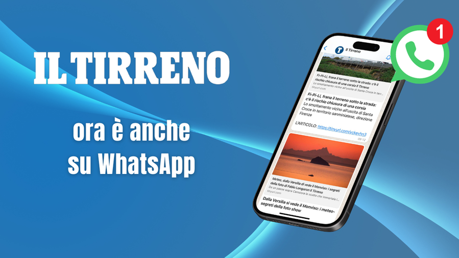 Il Tirreno apre il suo canale WhatsApp: iscriviti, è gratis