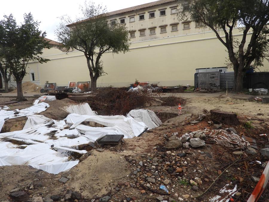 
	Il cantiere ieri mattina

