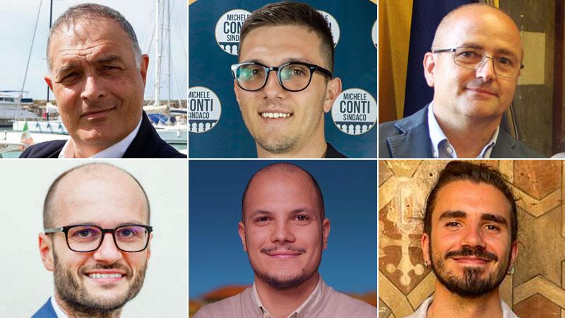 Da sinistra in senso orario Andrea Maggini, Lorenzo Vouk, Francesco Niccolai, Luigi Sofia, Gianluca Gionfriddo, Marco Biondi