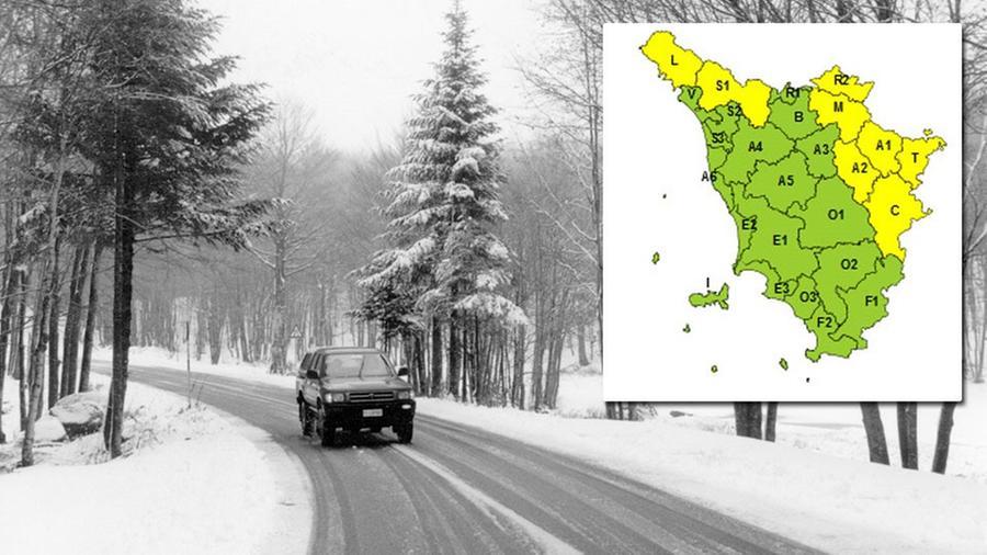 Maltempo, codice giallo in parte della Toscana per il ghiaccio