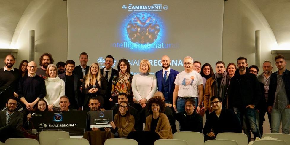 La foto di gruppo dei finalisti del Premio Cambiamenti
