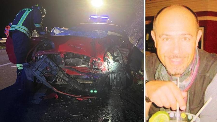 A destra la vittima del frontale a Pomarance 