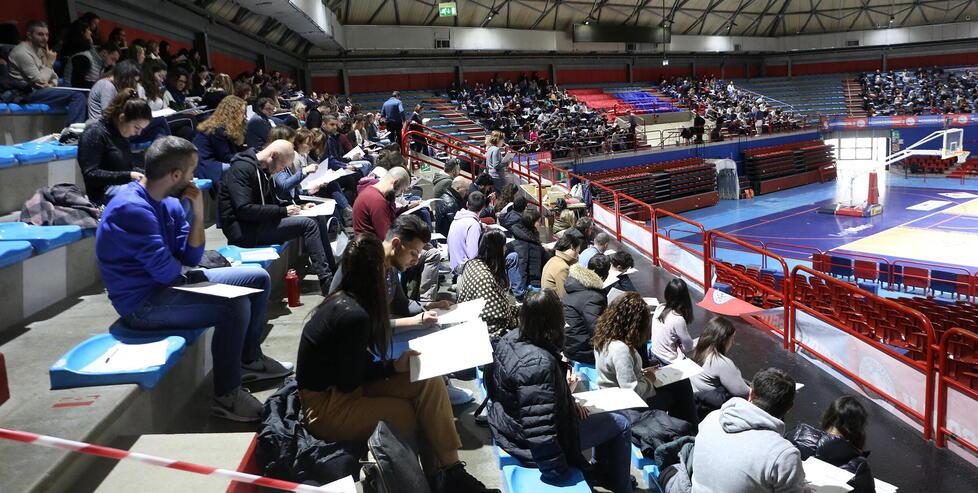 Nella foto di Nucci il concorso pubblico che si è svolto al Palaterme nel 2020