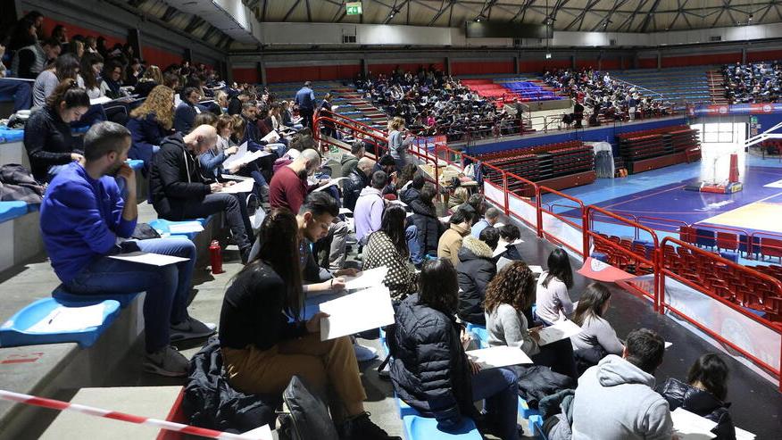 Nella foto di Nucci il concorso pubblico che si è svolto al Palaterme nel 2020