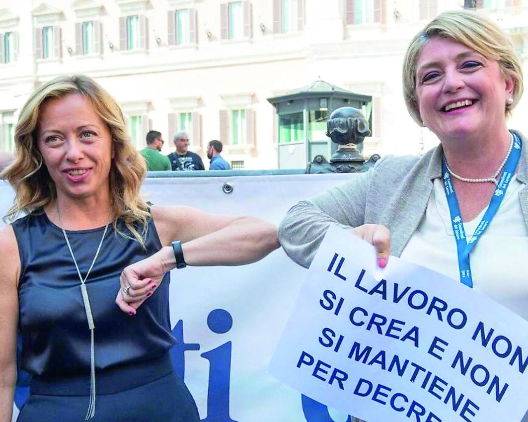 Giorgia Meloni e Marina Calderone
