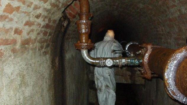 Le gallerie sotterranee dove passano le tubature per l'acqua