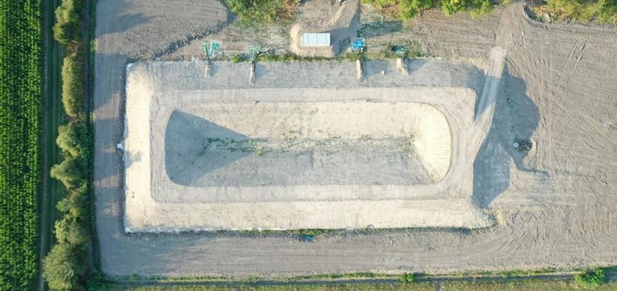 
	L'argine sperimentale realizzato per provare il monitoraggio con la fibra

