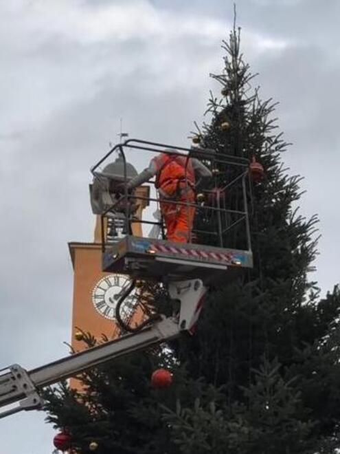 Reggio Emilia, il grande albero di Natale pronto ad accendere la città