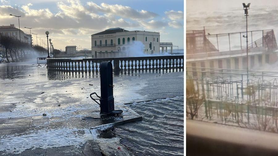 
	Livorno: la Terrazza Mascagni allagata e il "gabbione" dei Pancaldi distrutto

