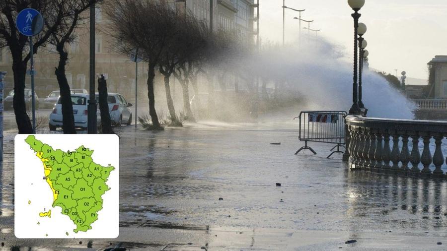 Maltempo, nuova allerta in Toscana per mareggiate e vento
