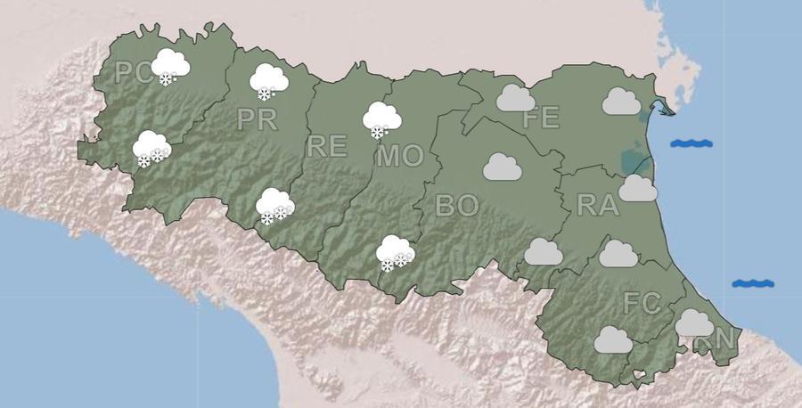 
	Le previsioni meteo di Arpae a partire dalla sera di luned&igrave; 4 dicembre

