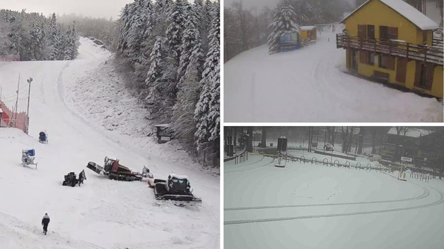 
	A sinistra la situazione all'Abetone; a destra in alto la Doganaccia, sotto l'Amiata

