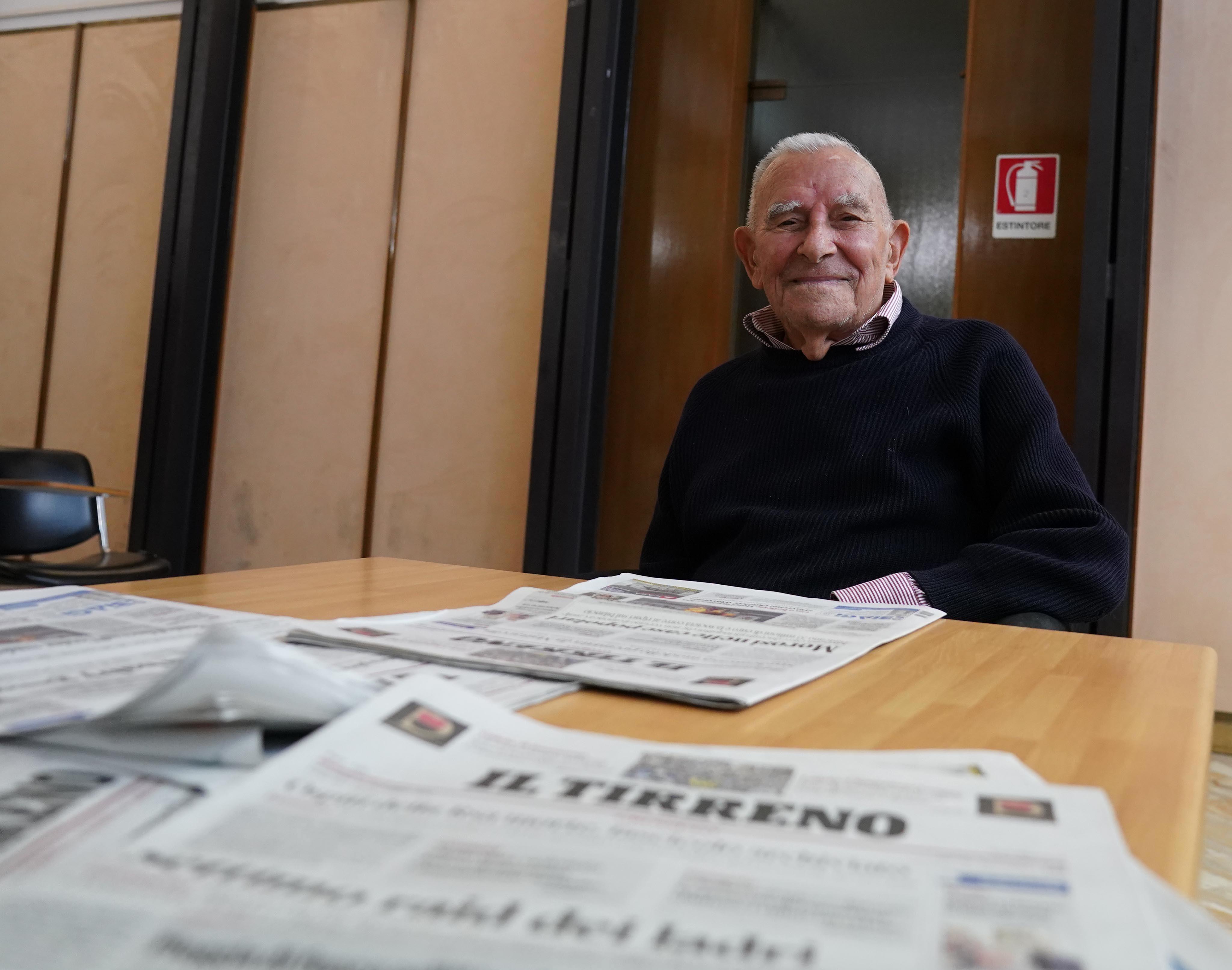Giorgio Allori nella sede del Tirreno (foto Franco Silvi)