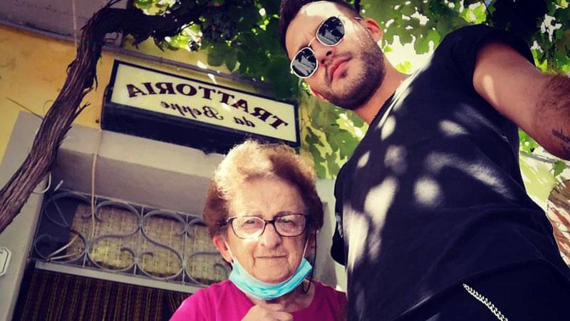 Nonna Caterina Corridori con il nipote Walter Giustarini
