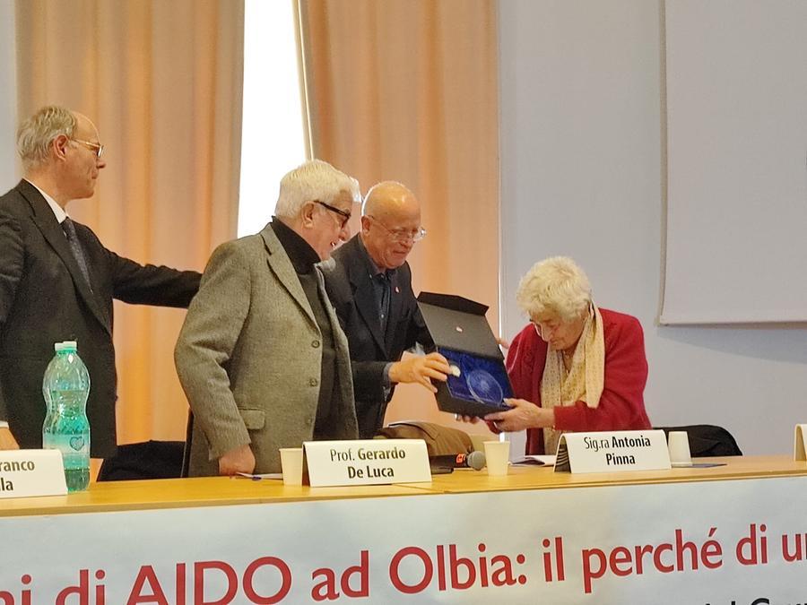 
	Antonia Pinna riceve il riconoscimento nazionale per il grande lavoro a servizio dell'Aido

