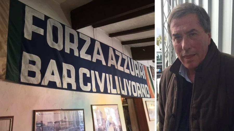 
	Stefano Bonistalli e lo striscione portato ai mondiali di Spagna da lui e Claudio Bartoli

