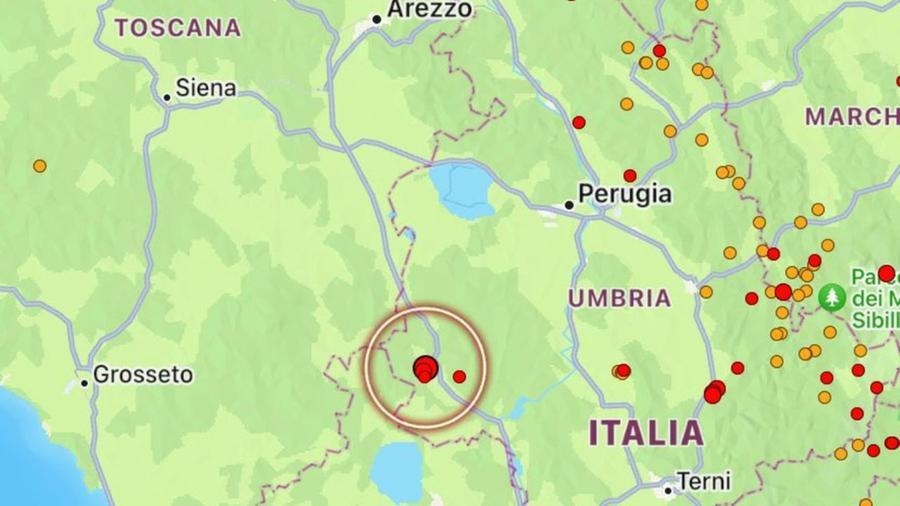 
	L'epicentro del terremoto

