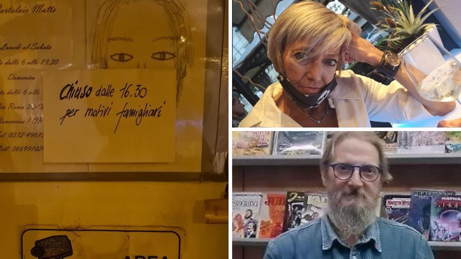 Il cartello all'edicola e la coppia