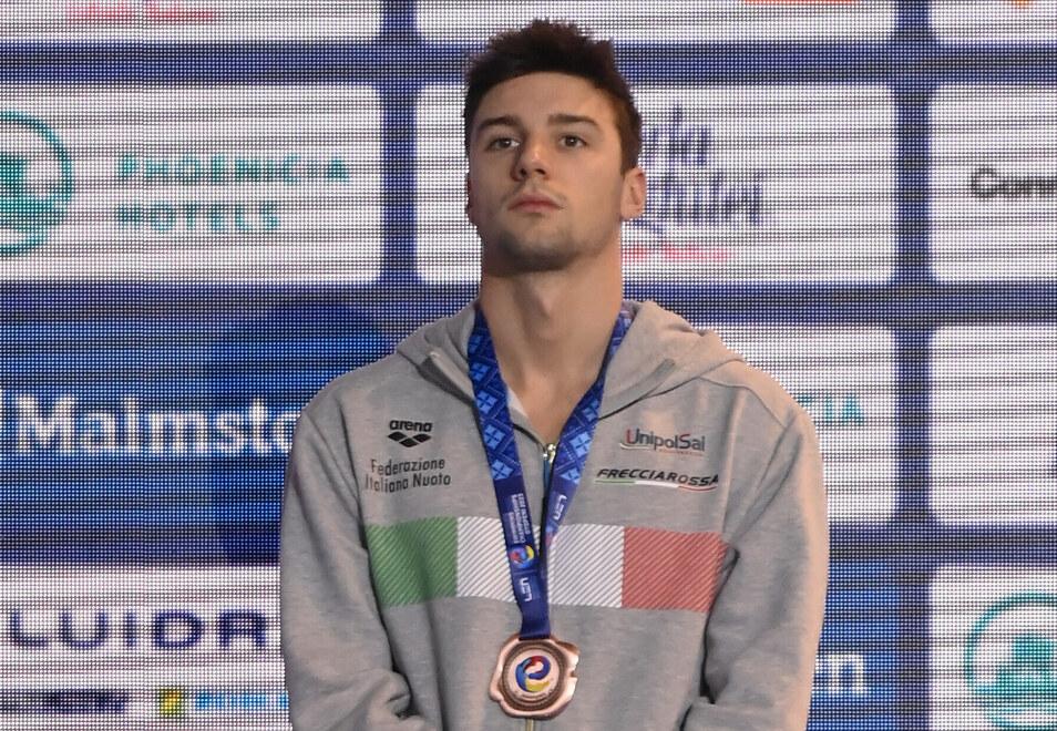 Altro bronzo per Lorenzo Mora nei 100 dorso agli Europei