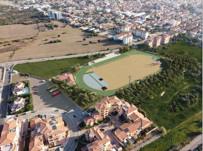 
	La simulazione del nuovo campo sportivo in via Nervi&nbsp;

