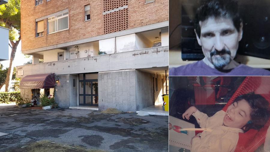 A sinistra il condominio della Rosa. A destra, in alto, Giuseppe Li Volsi e sotto la sorella Anna Auletta
