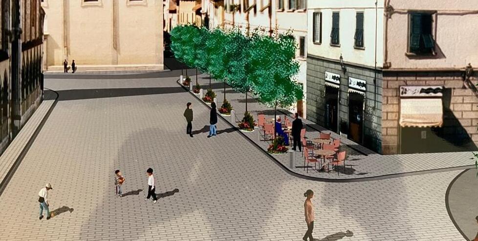 Un rendering dell’architetto Mario Pugi che nel 2012 presentò un progetto di riqualificazione dell’area