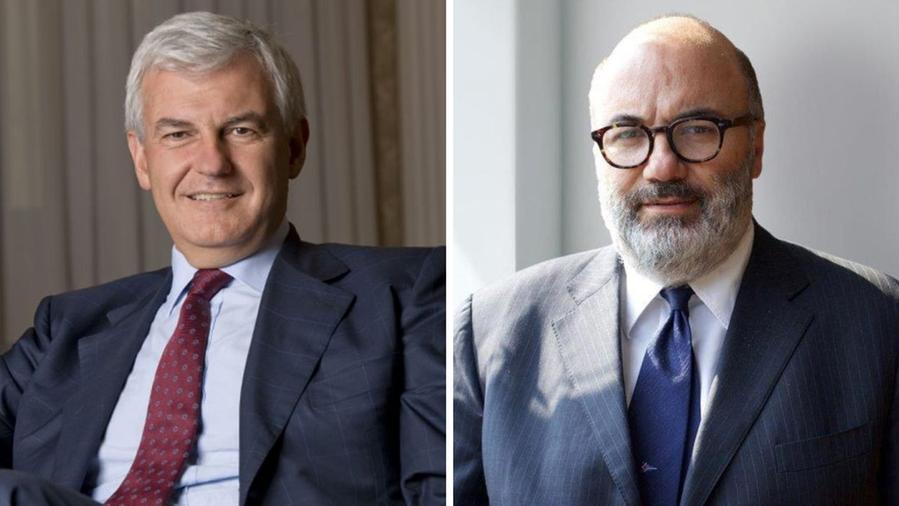 A sinistra Alessandro Profumo, a destra Fabrizio Viola