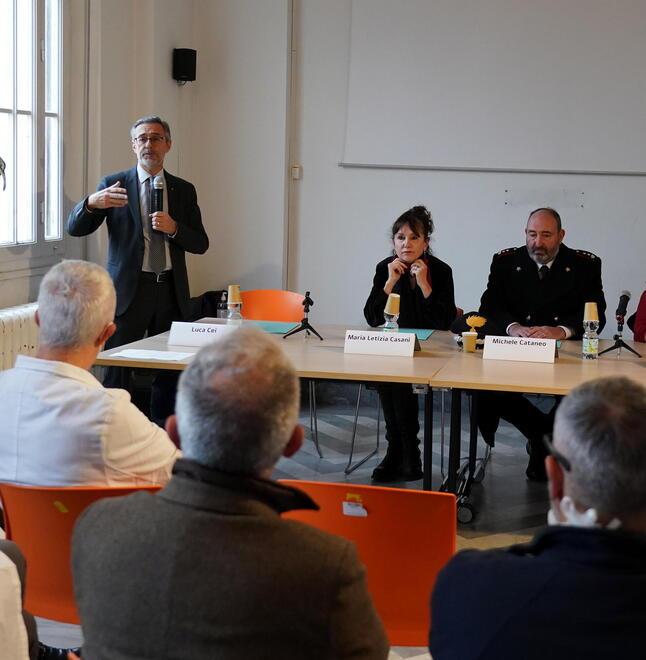 Un momento della conferenza stampa in ospedale (Franco Silvi)