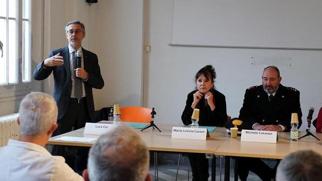 Un momento della conferenza stampa in ospedale (Franco Silvi)
