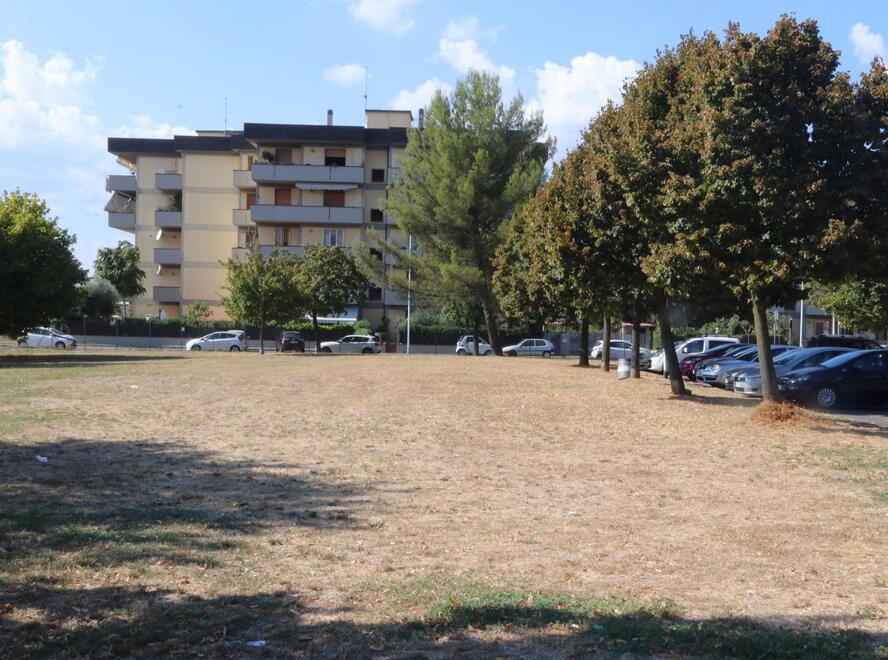 L’area tra le vie Toscanini e Donizetti in cui sarà realizzata la casa di comunità