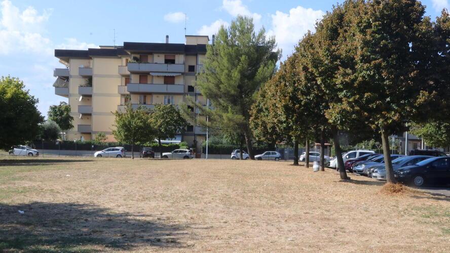 L’area tra le vie Toscanini e Donizetti in cui sarà realizzata la casa di comunità