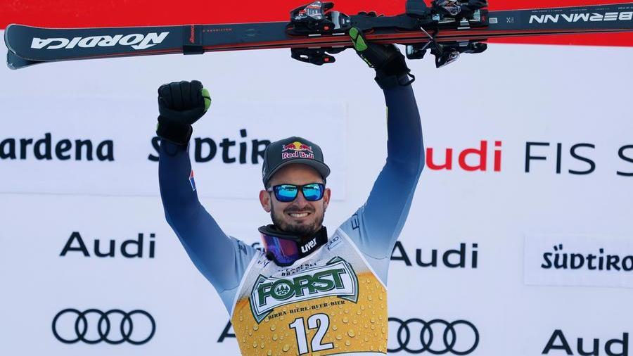 Sci, Dominik Paris sfata tabù e trionfa in Val Gardena: vince per la prima volta a 34 anni